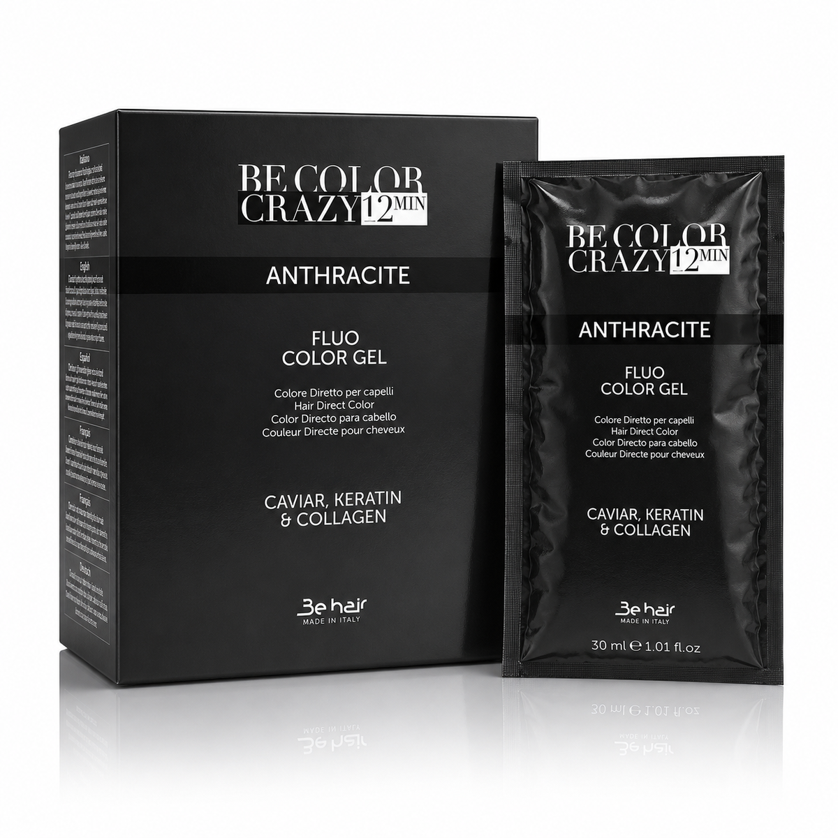 Be Color crazy 12 minuti Anthracite fluo color gel bustine da 30 ml
