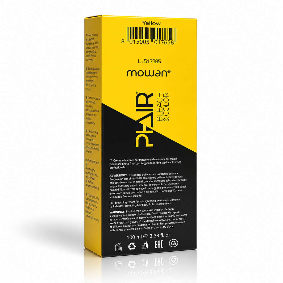 MOWAN PHAIR  BLEACH & COLOR CON CHERATINA YELLOW DA 100 ML
