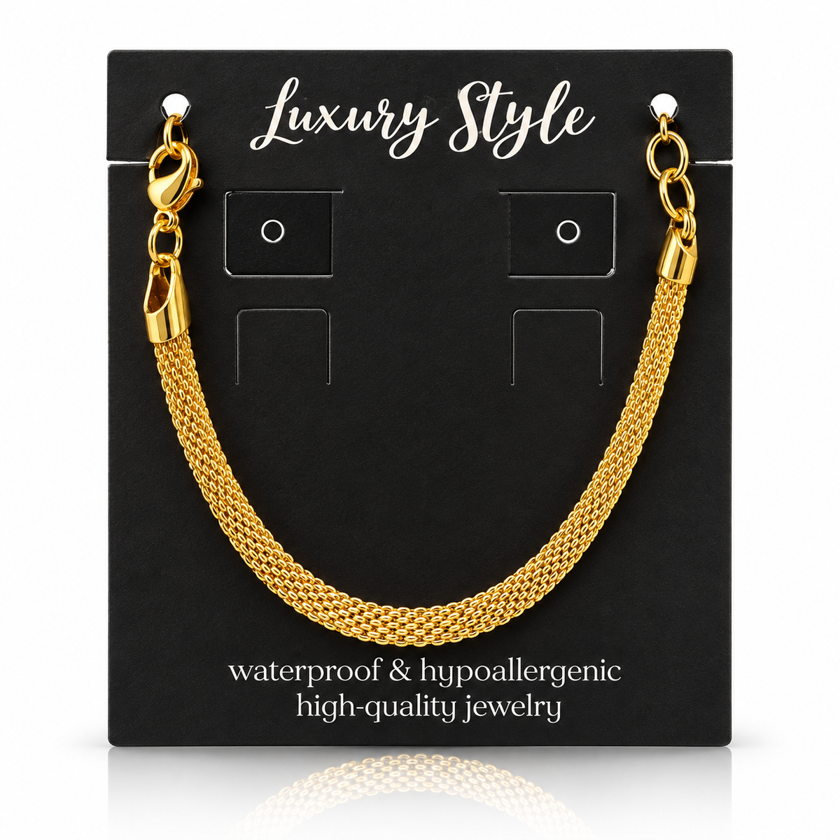 Bracciale trama maglia canna-elegante, acciaio inossidabile anallergico