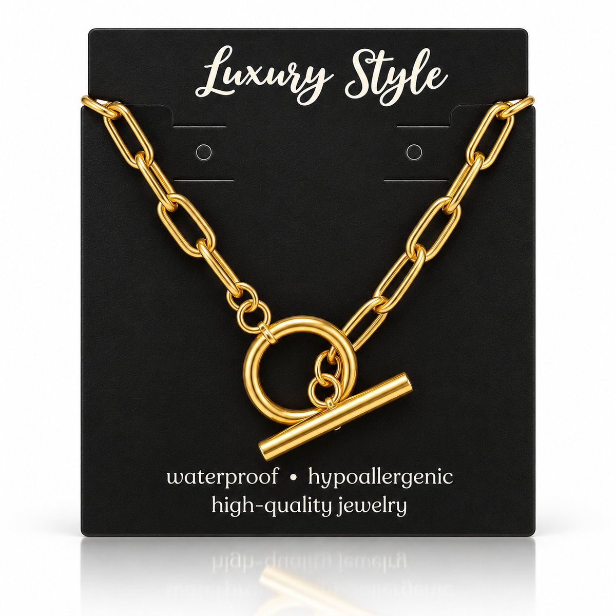 Collana/bracciale catena ad anelli , acciaio inossidabile anallergico