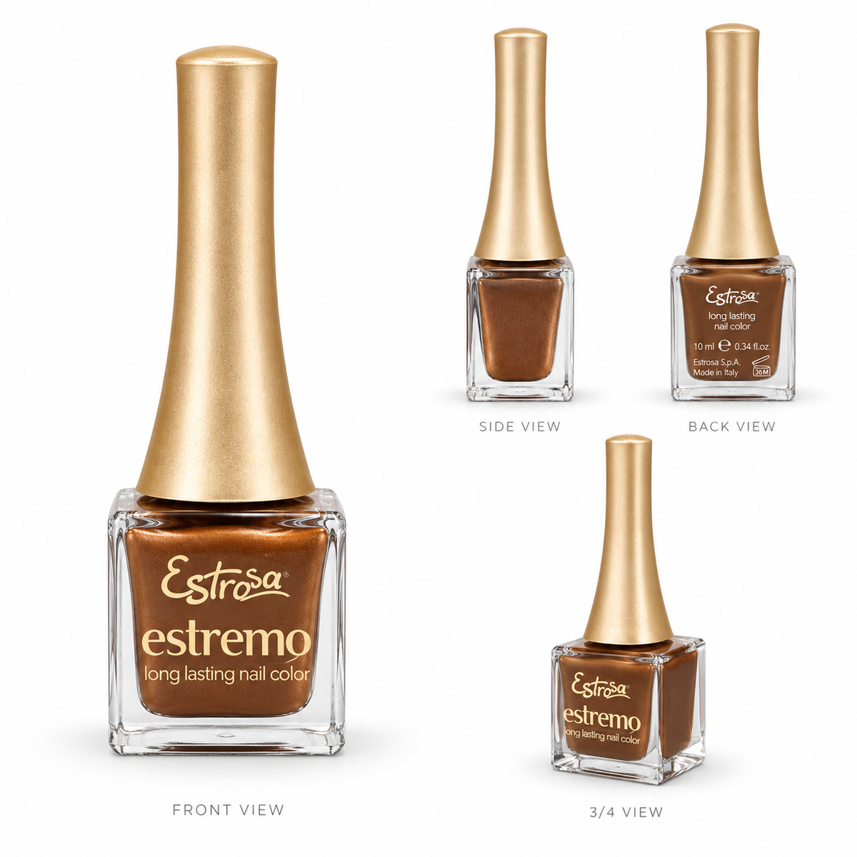 ESTROSA LONG LASTING NAIL COLOR SMALTO PER UNGHIE DA 6 ML DARK CHOCOLATE