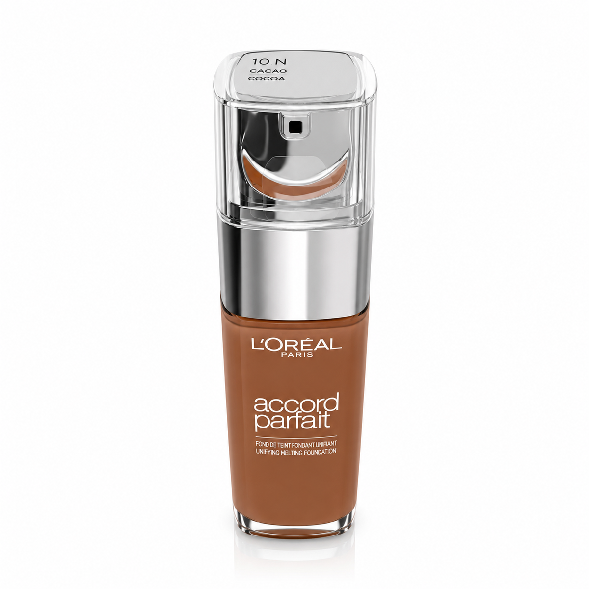 L'oreal accord parfait fondotinta fluido uniformante effetto naturale cod 10.N da 30 ml CACAO