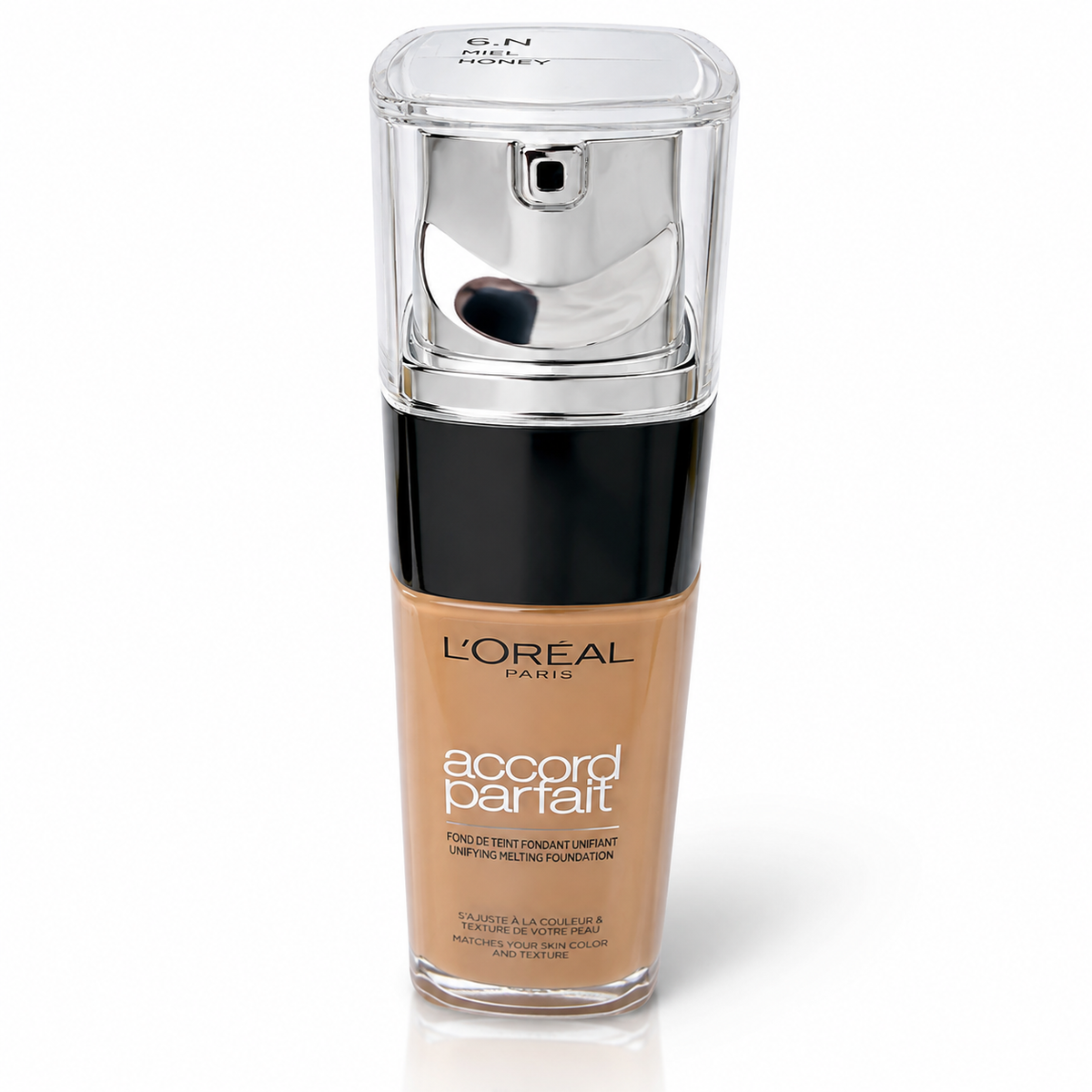 L'oreal accord parfait fondotinta fluido uniformante effetto naturale cod 6.N da 30 ml MIELE