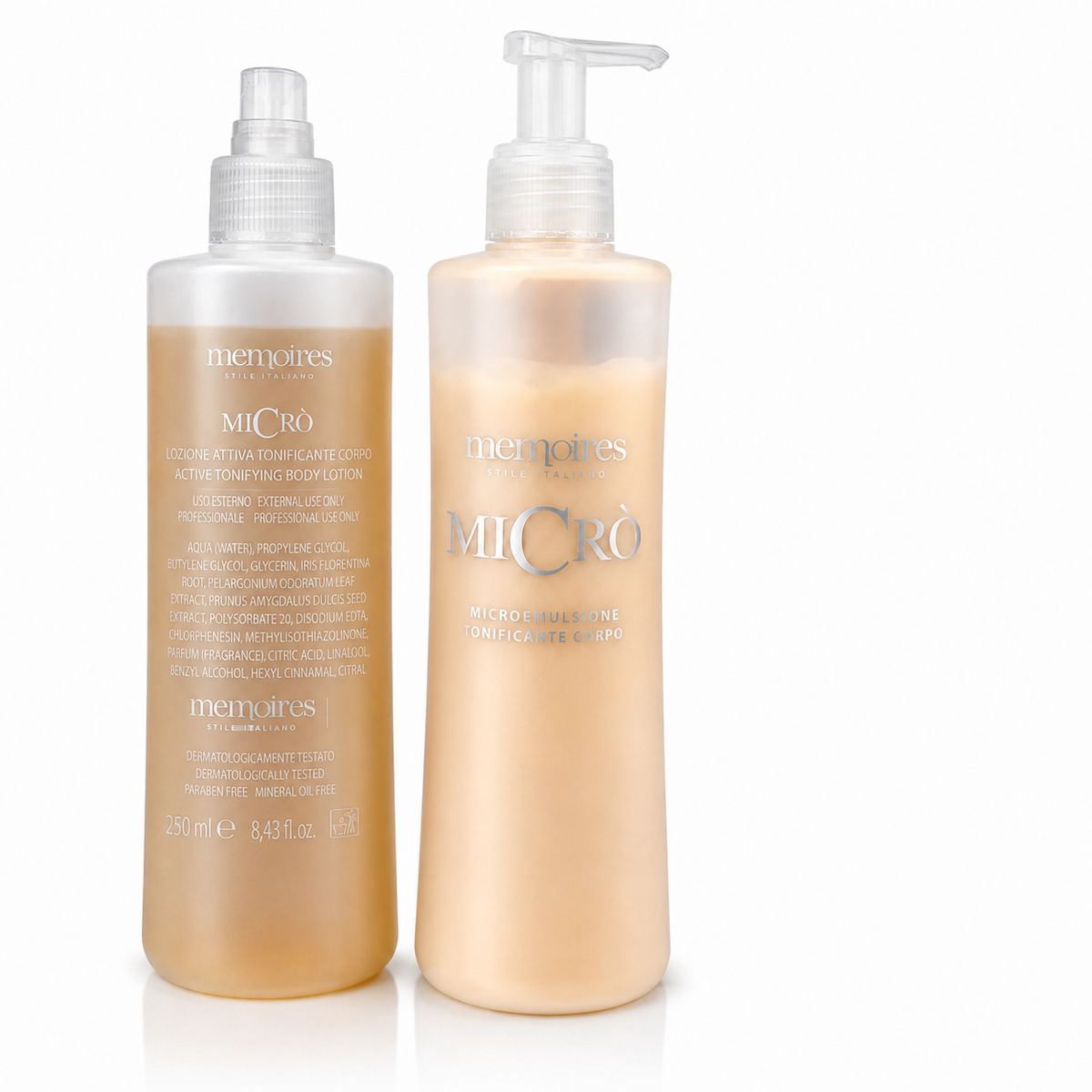 Memoires Micrò microemulsione tonificante corpo da 250 ml