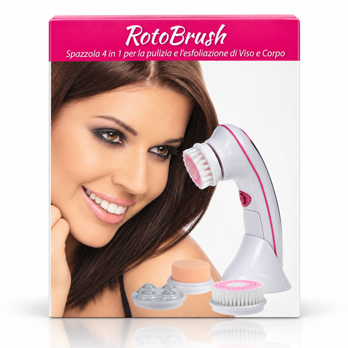 Roto Brush Spazzola 4in 1 per la pulizia di viso e corpo