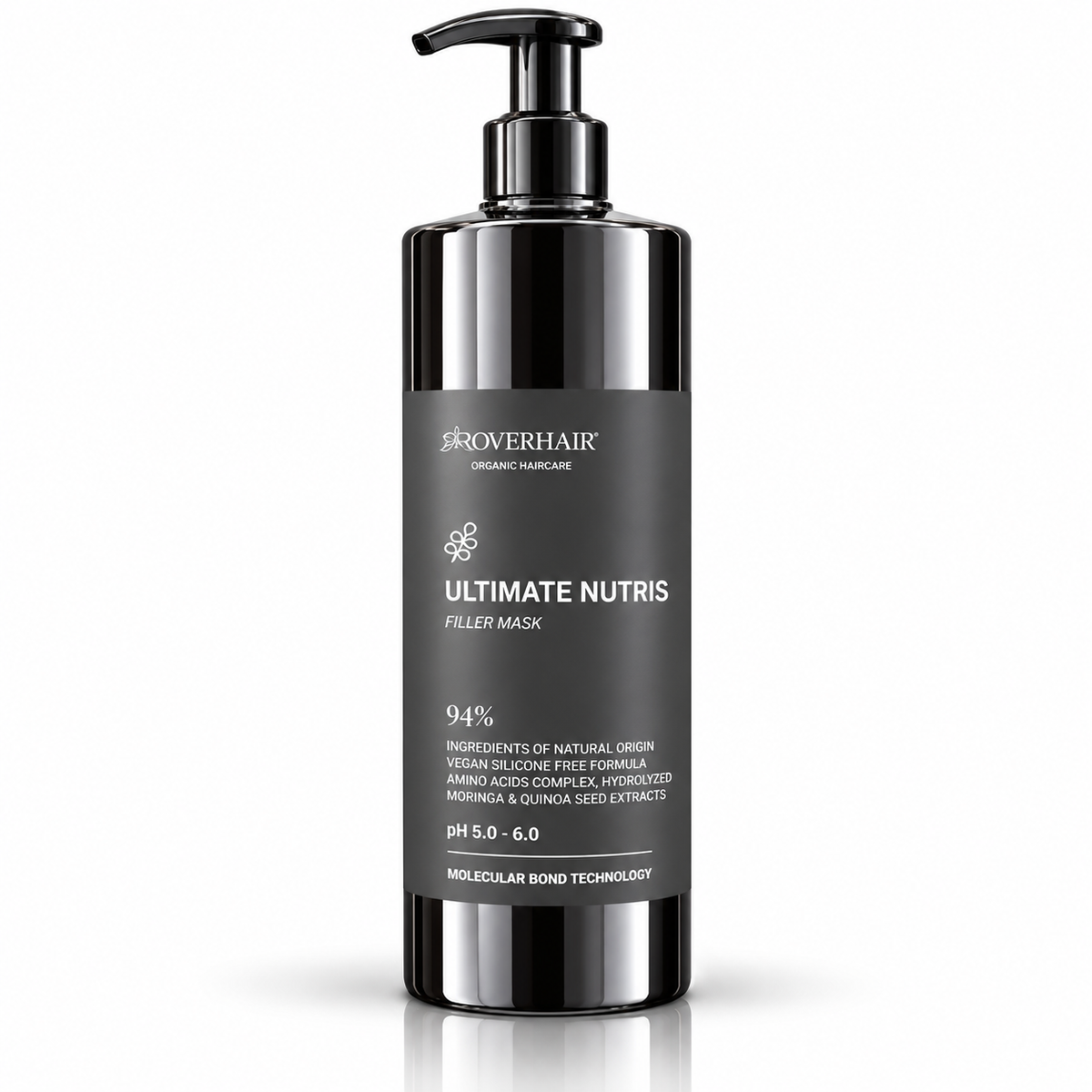 Roverhair Ultimate Nutris Filler mask con l'91% di ingredienti naturali Ph 5.5-6.5 da 1000 ml