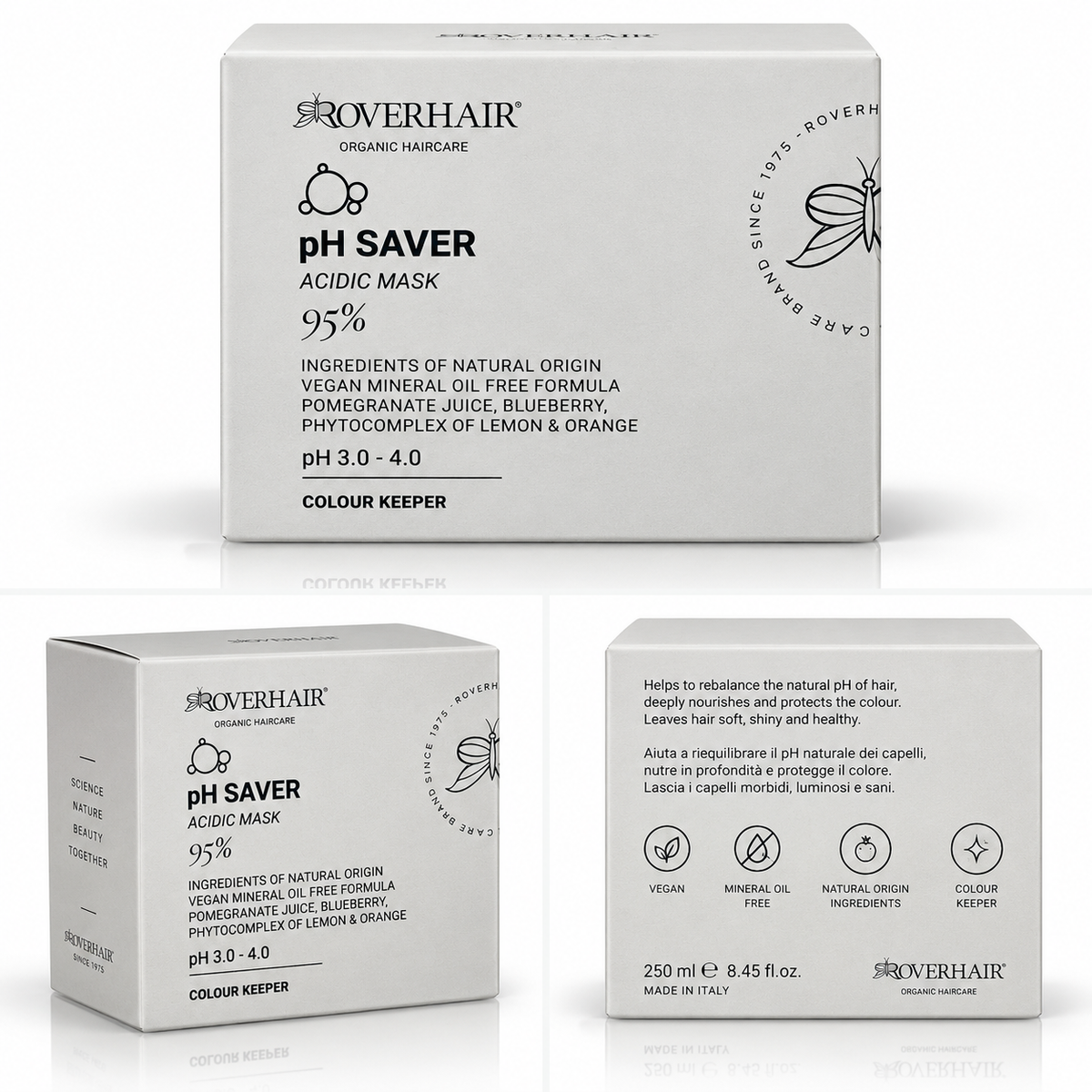 Roverhaie Ph Saver mask con il 95% di ingredienti naturali ph 3.0-4.0 da 250 ml